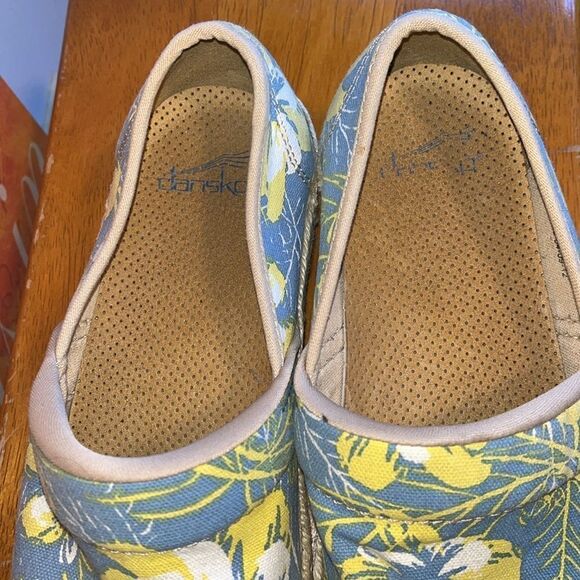 EXCELLENT CONDITION DANSKO VICTORIA TAHITI FLORAL CANVAS CLOG EURO 39/SIZE 9 - Picture 6 of 12